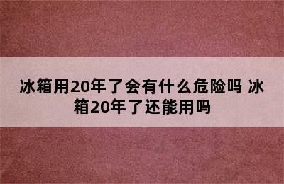 冰箱用20年了会有什么危险吗 冰箱20年了还能用吗